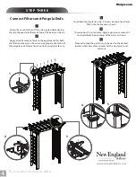 Preview for 4 page of New England The Carolina Arbor Assembly Instructions