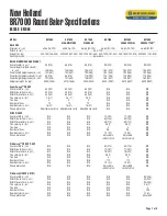 Предварительный просмотр 1 страницы New Holland BR7000 Series Specifications