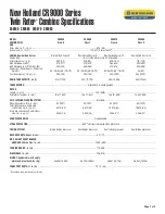 Preview for 1 page of New Holland CR9000 Series Specifications