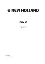 Предварительный просмотр 1 страницы New Holland E80MSR Workshop Manual