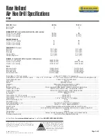 Preview for 2 page of New Holland P2050 Specifications