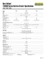 Preview for 1 page of New Holland T4030V Specifications