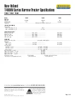 Preview for 2 page of New Holland T4030V Specifications