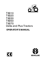 Предварительный просмотр 1 страницы New Holland T6010 DELTA Operator'S Manual