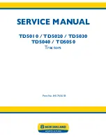 New Holland TD5010 Service Manual предпросмотр