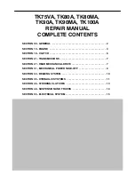 Preview for 1 page of New Holland TK100A Repair Manual