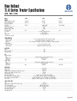 Preview for 1 page of New Holland TL100A Specifications