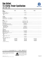 Preview for 2 page of New Holland TL100A Specifications