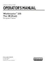 New Holland Workmaster 25S Operator'S Manual preview