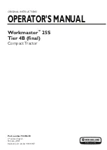 Preview for 1 page of New Holland Workmaster 25S Operator'S Manual