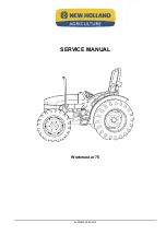 Предварительный просмотр 1 страницы New Holland Workmaster 75 Service Manual