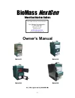 New Horizon BioMass NextGen 25 Owner'S Manual preview