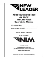 Preview for 1 page of New Leader AGCO NL4258 Operator'S Manual