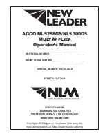 New Leader AGCO NL5258G5 Operator'S Manual предпросмотр