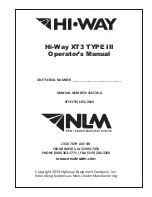 New Leader Hi-Way XT3 TYPE III Operator'S Manual предпросмотр