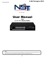 Preview for 1 page of New Security Technologies H.264 Pentaplex User Manual