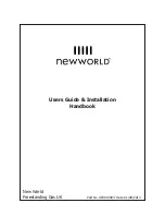 Preview for 1 page of New World Freestanding Gas Users Manual & Installation Handbook