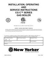 Preview for 1 page of New Yorker CG-C Series Installation, Operating And Service Instructions