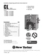 Preview for 1 page of New Yorker CL3-105SE Installation, Operating And Service Instructions