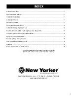 Preview for 3 page of New Yorker Link NY119SL Installation, Operating And Service Instructions