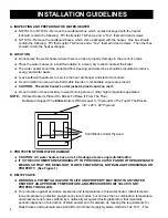 Preview for 4 page of New Yorker Link NY119SL Installation, Operating And Service Instructions