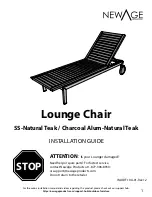 NewAge Products Lounge Chair Installation Manual предпросмотр