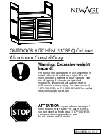 Newage OUTDOOR KITCHEN 33" BBQ Cabinet Assembly Instructions Manual preview