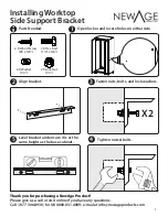 Preview for 1 page of Newage WorktopSide Support Bracket Installing