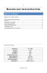 Предварительный просмотр 2 страницы NewAir AB-1200B Owner'S Manual