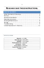 Preview for 3 page of NewAir AI-100SS Owner'S Manual