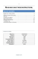 Preview for 2 page of NewAir NWC033SS01 Owner'S Manual