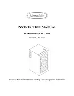 NewAir Thermoelectric Wine Cooler AW-280E Instruction Manual preview