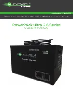 Newcastle Systems PowerPack Ultra 2.6 series Owner'S Manual предпросмотр