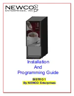 Newco Bistro 1 Installation And Programming Manual preview