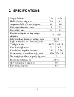 Предварительный просмотр 5 страницы Newcon Optik 20x40x100 Operation Manual