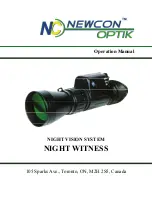 Newcon Optik NIGHT WITNESS Operation Manual preview