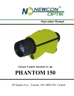Newcon Optik Phantom 150 Operation Manual preview