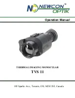 Newcon Optik TVS 11 Operation Manual preview