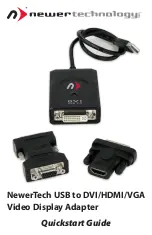 Newer Technology NewerTech USB to DVI/HDMI/VGA Video Display Adapter Quick Start Manual preview