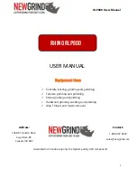 Newgrind RHINO RLP800 User Manual preview