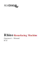 Предварительный просмотр 1 страницы Newgrind Rhino RX7 Operator'S Manual