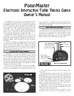 Preview for 2 page of Newgy Industries Pong-Master Owner'S Manual