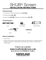 Preview for 1 page of NewLine SHUB Screen Installation Instructions