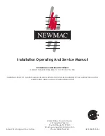 Preview for 1 page of Newmac CL 115C Installation, Operating And Service Manual