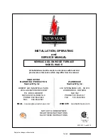 Newmac WAO E Installation, Operating And Service Manual preview