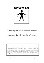 Предварительный просмотр 1 страницы Newman 4VAL Operating And Maintenance Manual