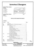 Предварительный просмотр 1 страницы NewMar 12-2500IC Installation & Operation Manual