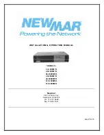 NewMar 125-1000RM Installation & Operation Manual предпросмотр