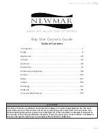 Preview for 2 page of NewMar Bay Star 2022 Owner'S Manual