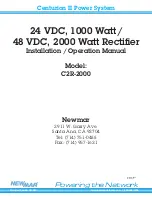 Предварительный просмотр 1 страницы NewMar C2R-1000 Installation & Operation Manual